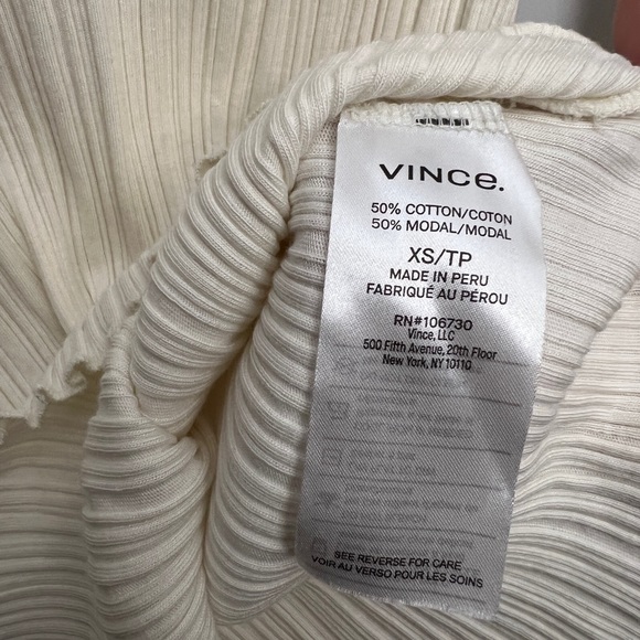 Vince Beige Mock Neck Long Sleeve Top - Picture 6 of 6